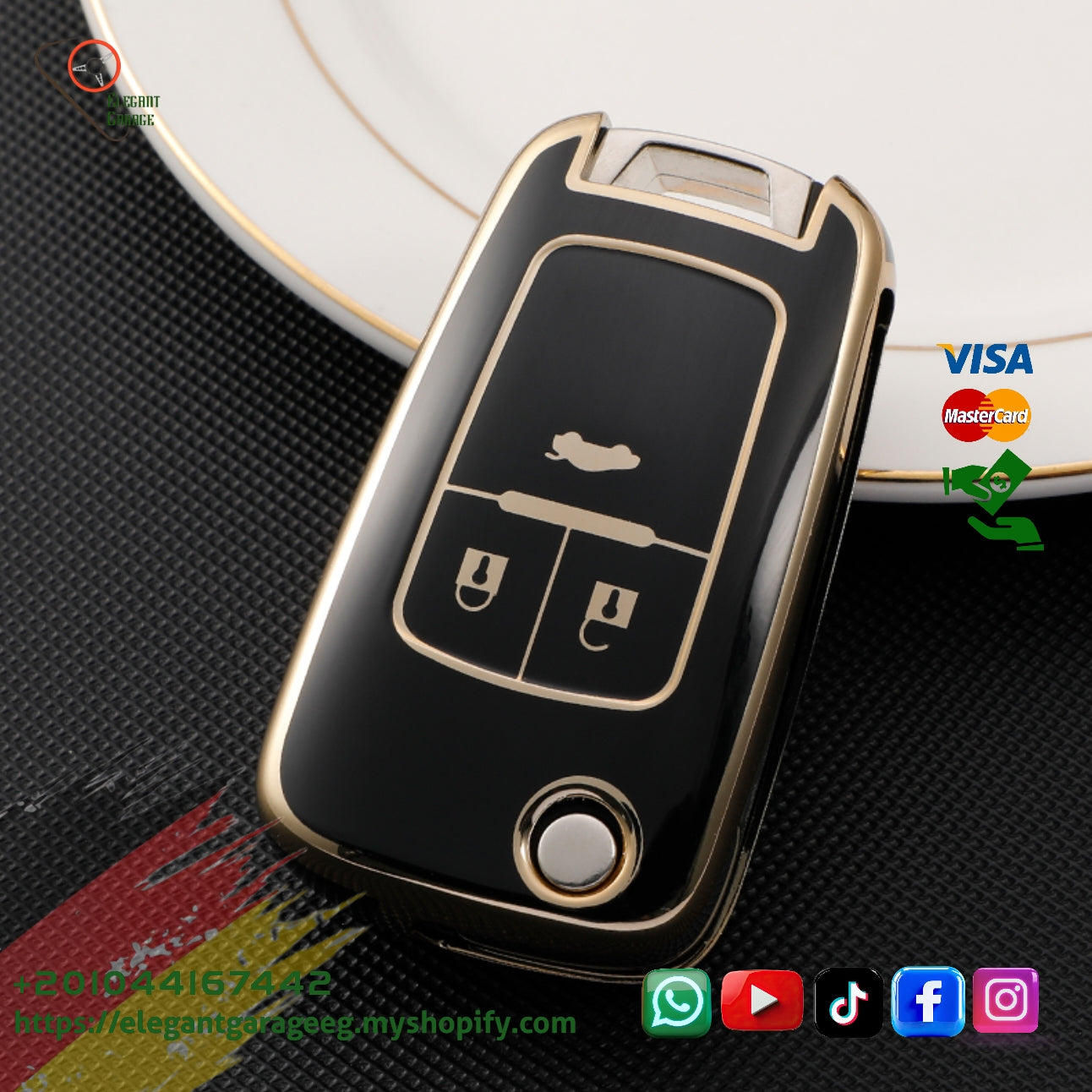 جراب ريموت Astra J , INSIGNIA A, CRUZE بدون فتحه لوجو