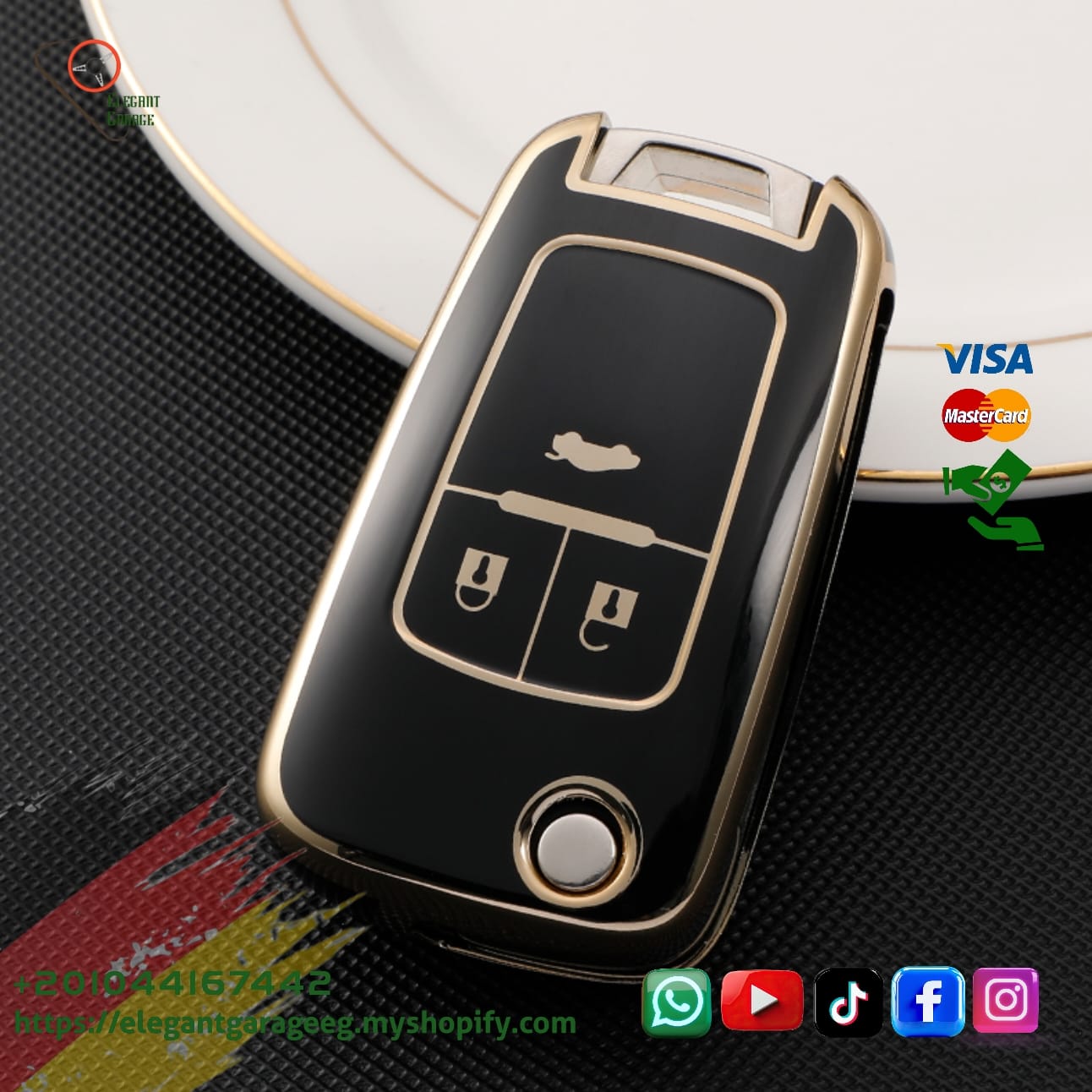جراب ريموت Astra J , INSIGNIA A, CRUZE بدون فتحه لوجو